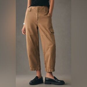 NEW Etica for Anthropologie Juni High-Rise Cargo Relaxed-Leg Jeans